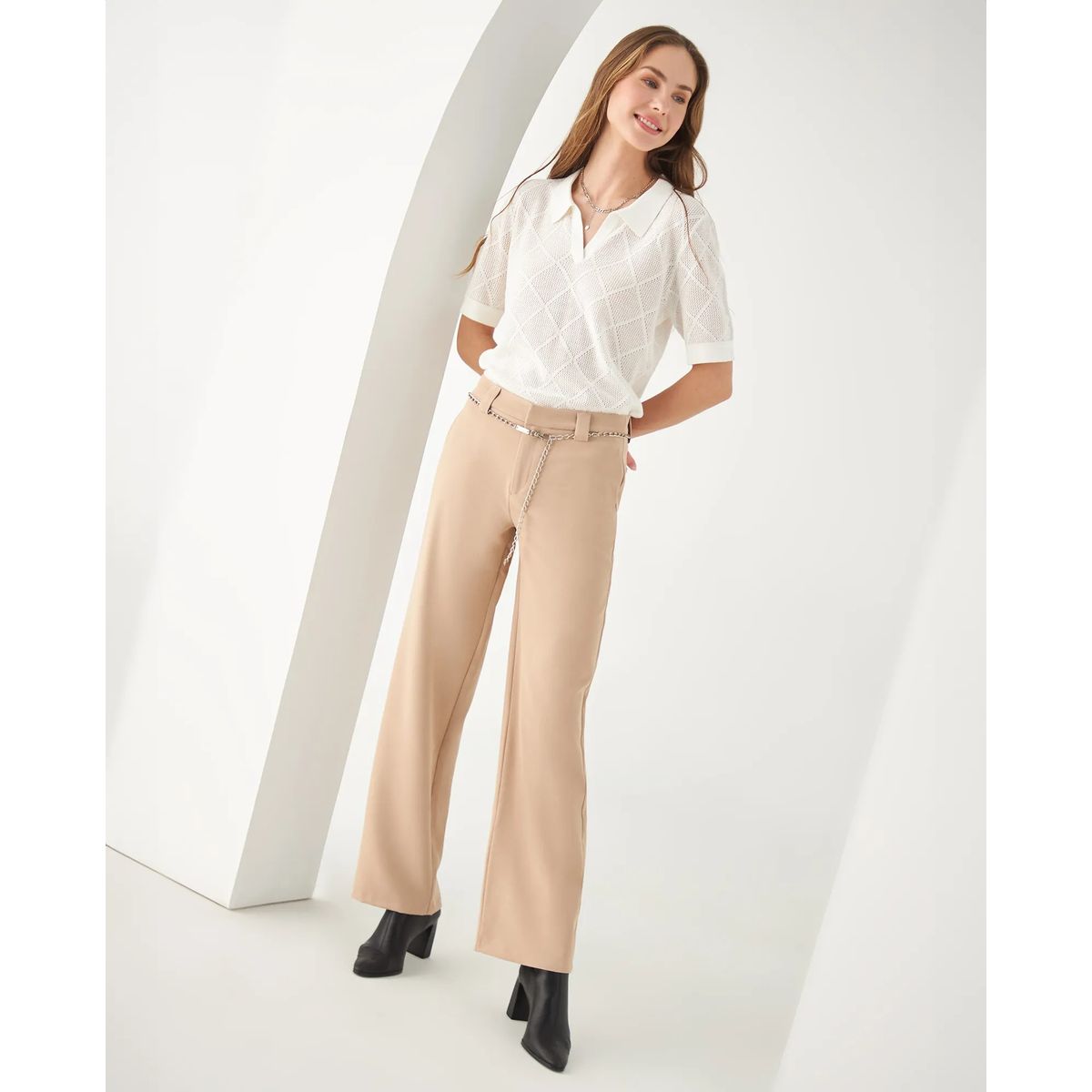 ESPRIT - Pantalón Esprit para Mujer de Tela Fluida