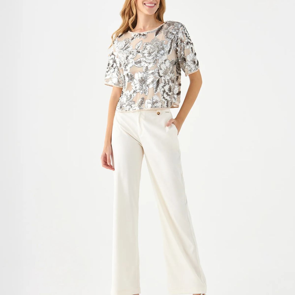 ESPRIT - Pantalón Esprit para Mujer con Detalles en la Pretina