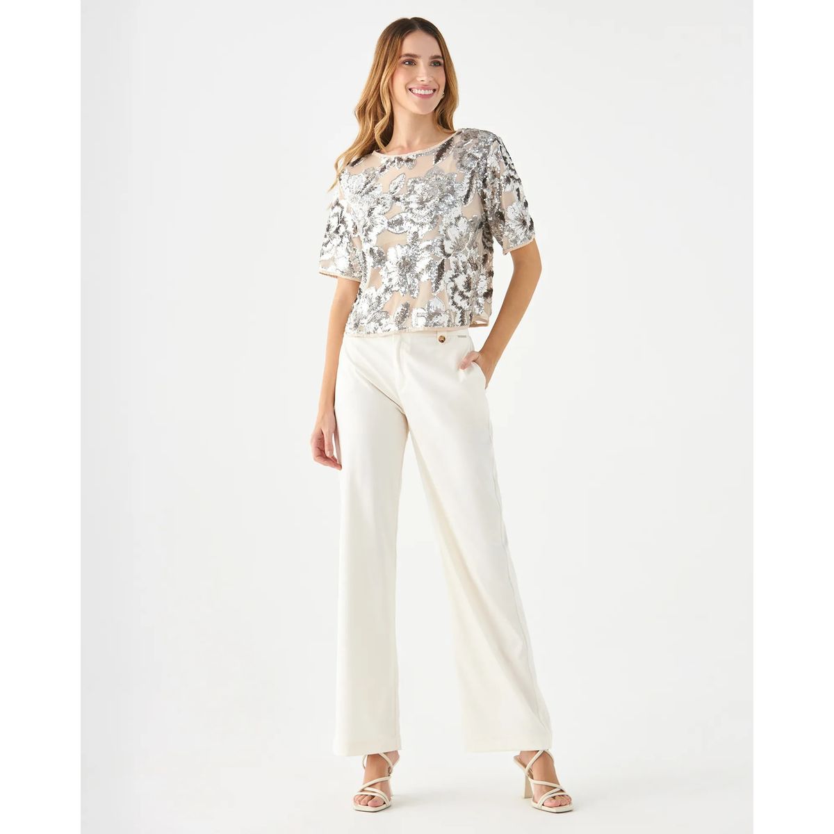 ESPRIT - Pantalón Esprit para Mujer con Detalles en la Pretina