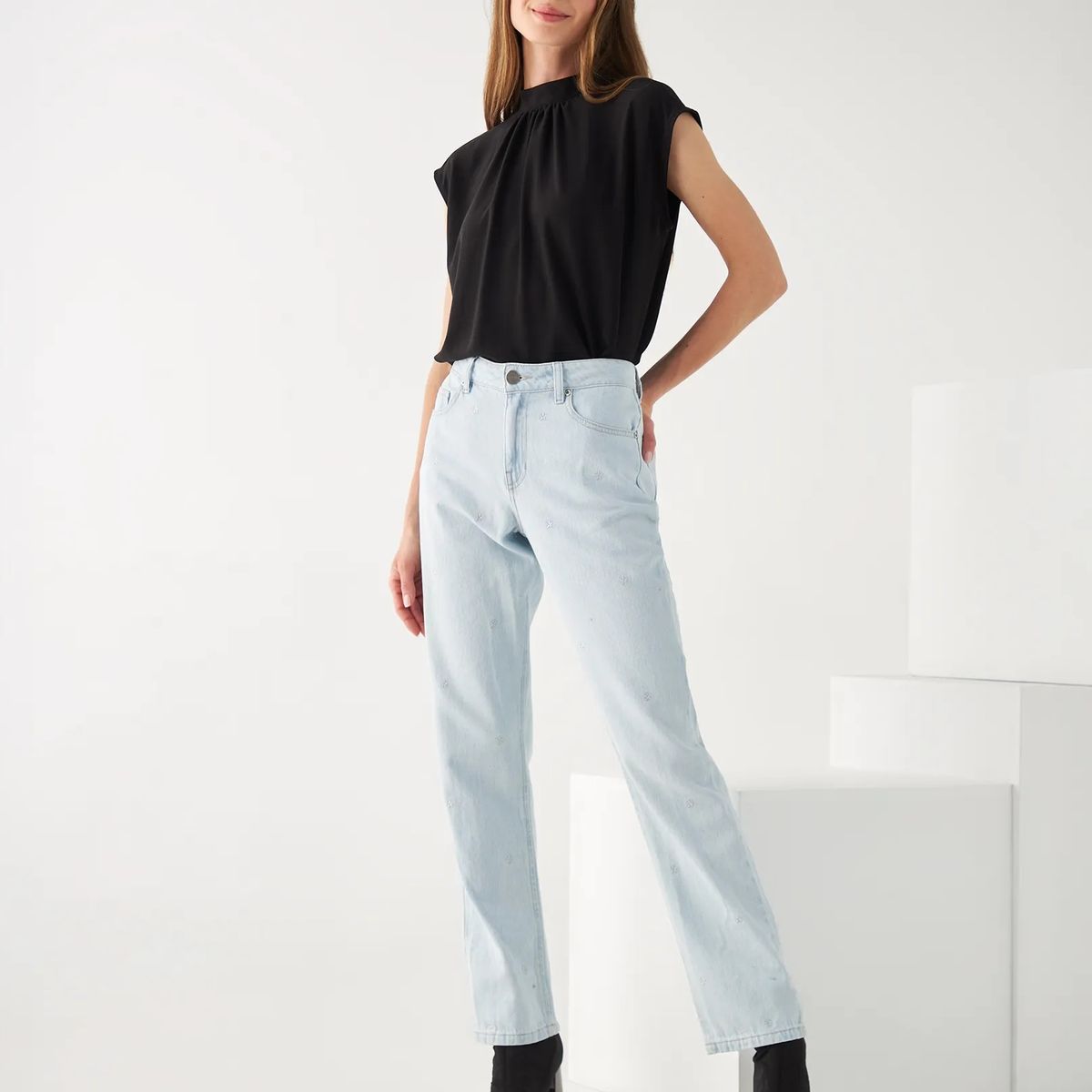 ESPRIT - Esprit Jean para Mujer Straight Tono Claro