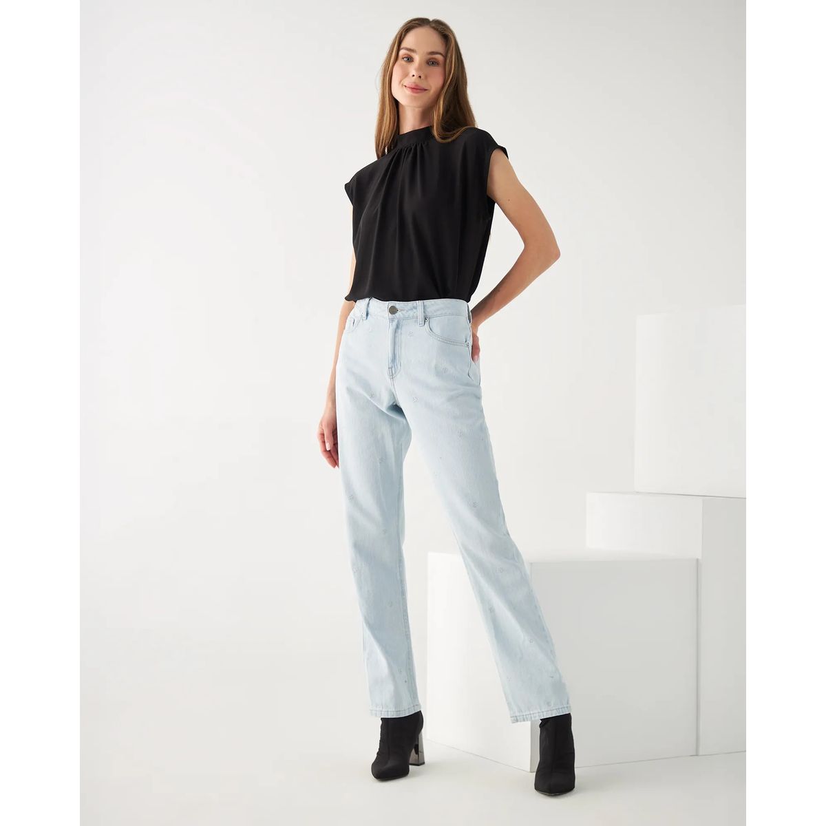 ESPRIT - Esprit Jean para Mujer Straight Tono Claro