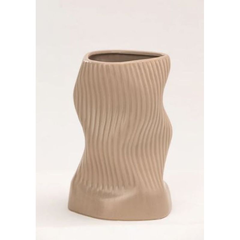 GENERICO - Florero The wavy vase M1-7 beige matte