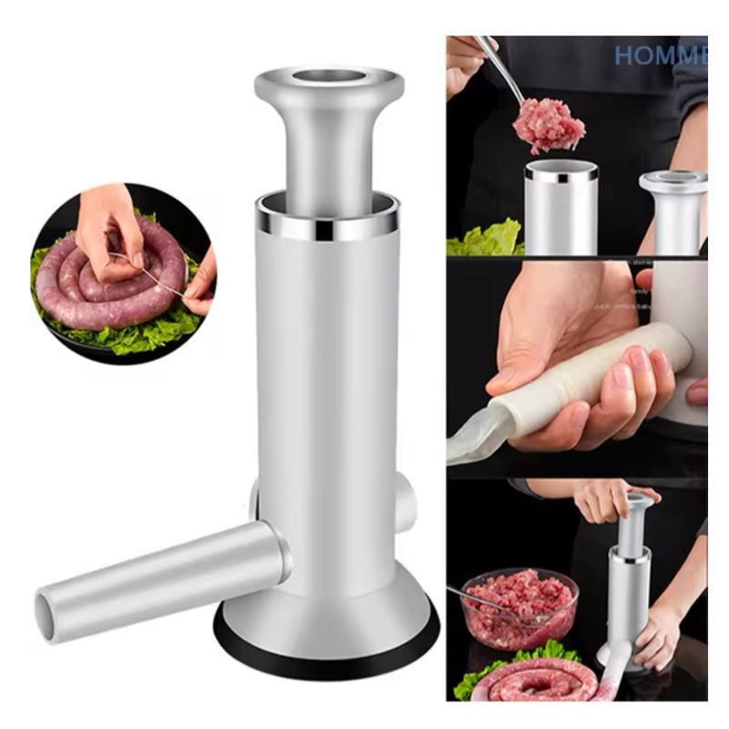 GENERICO - Embutidora manual 2 en 1 para chorizos y salchichas
