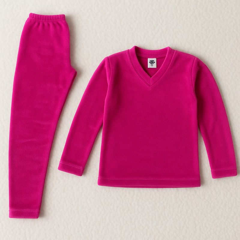 GENERICO - Pijama Termica  Fucsia Para  Niña