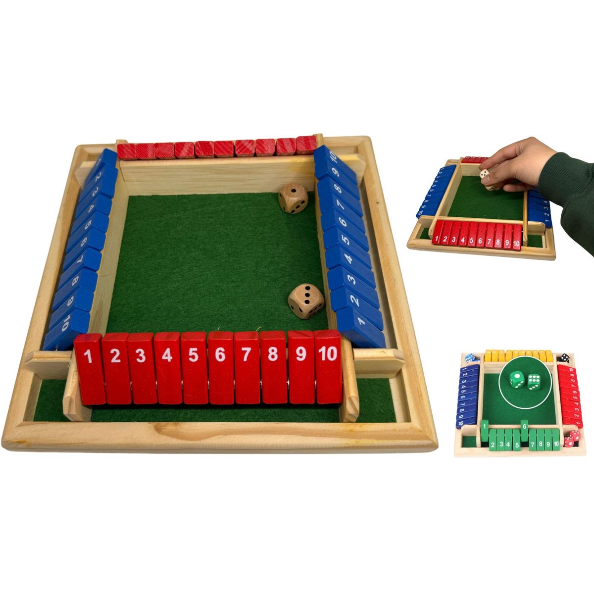 MAZUGI - Juego De Mesa Cierra La Caja Shut The Box 4 jugadores 2dados