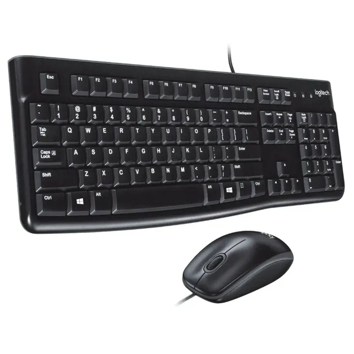 LOGITECH - Combo Teclado + Mouse Logitech Mk120 Negro Cableado