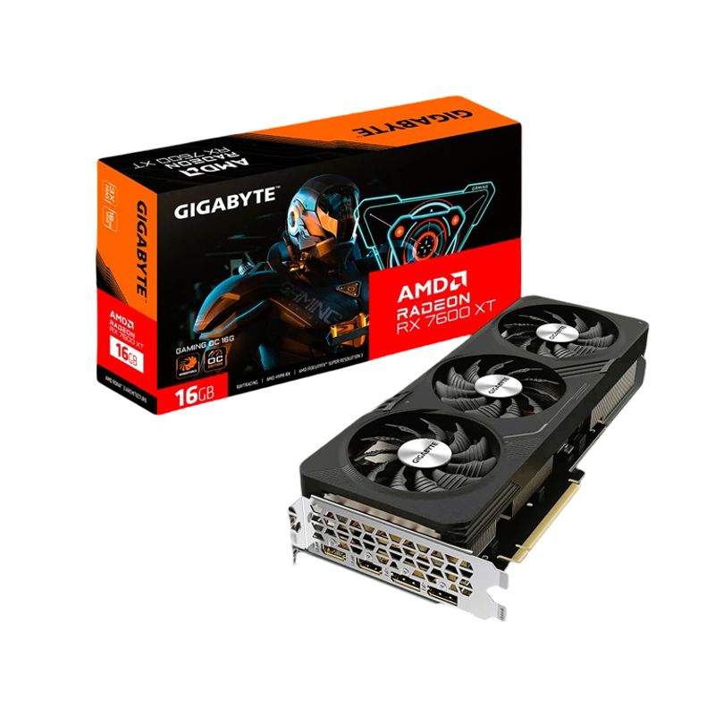 GIGABYTE - Tarjeta de video Gigabyte RX 7600 XT – 16 Gb – GDDR6 Gaming OC