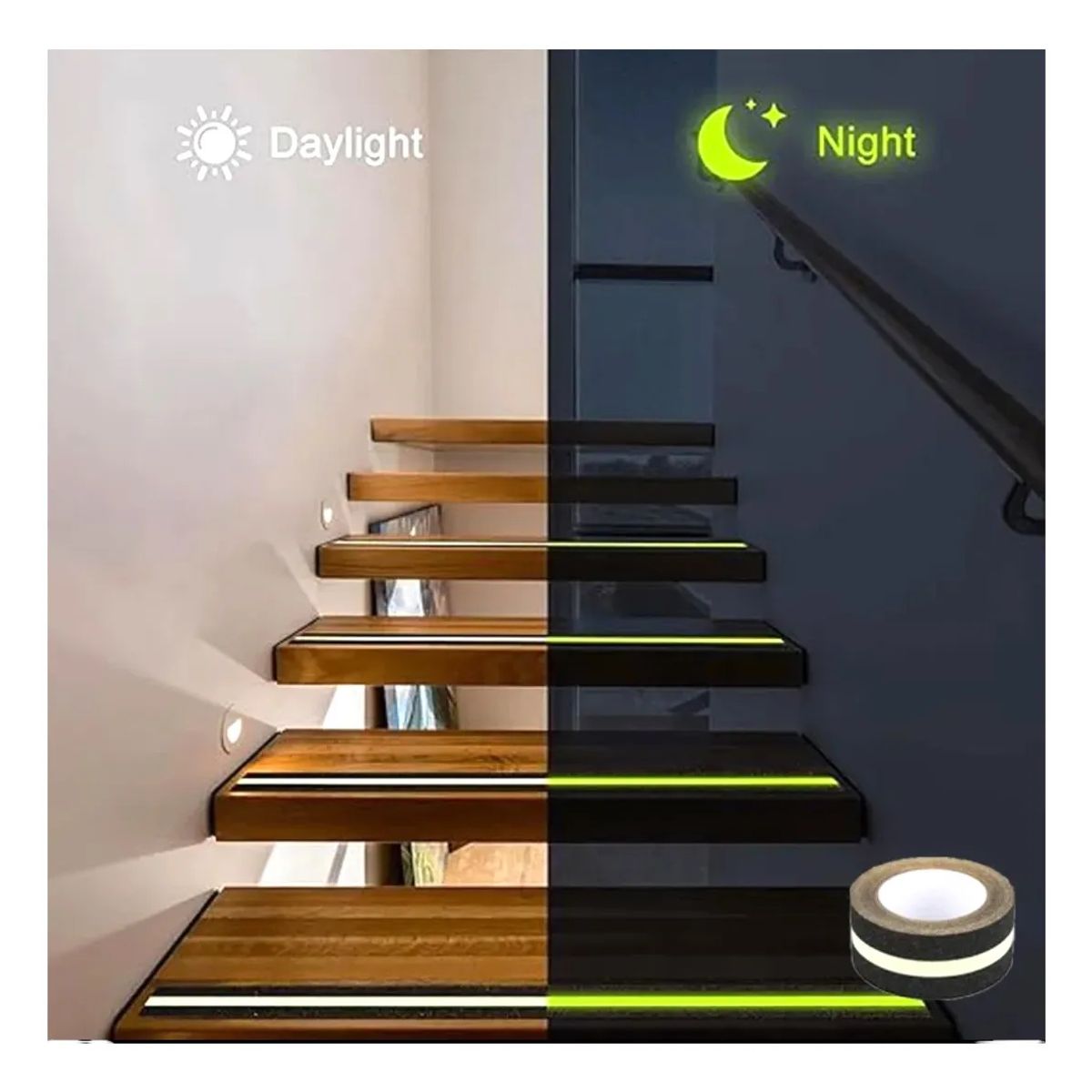 GENERICO - Cinta Antideslizante Reflectiva 5  metros