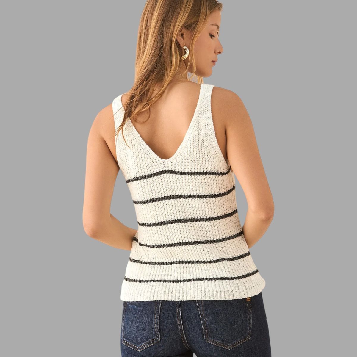 ESPRIT - Esprit Camiseta para Mujer Tejida Chaleco para Dame Escote en V