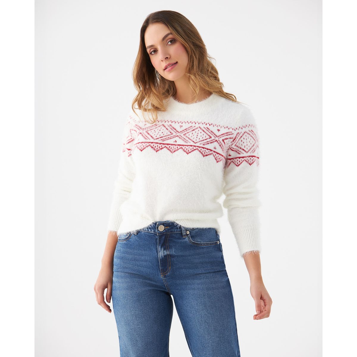 ESPRIT - Esprit Buzo para Mujer Diseño De Bloques Suéter para Dama Cuello Redondo