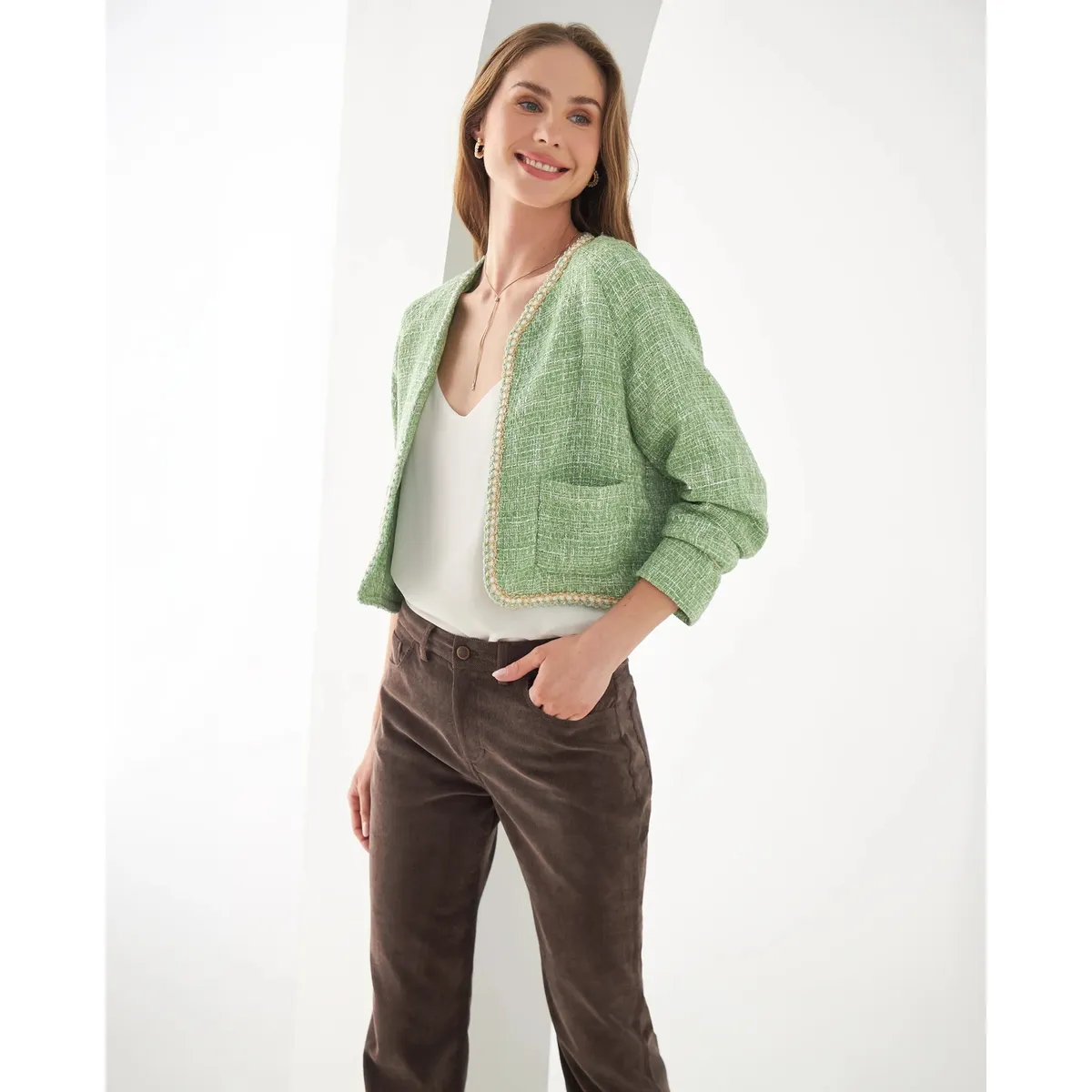 ESPRIT - Blazer Esprit Mujer con Detalles Brillantes