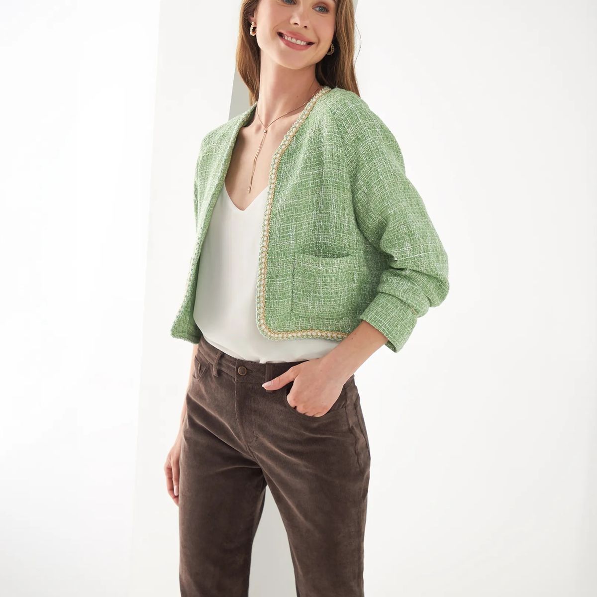 ESPRIT - Blazer Esprit Mujer con Detalles Brillantes