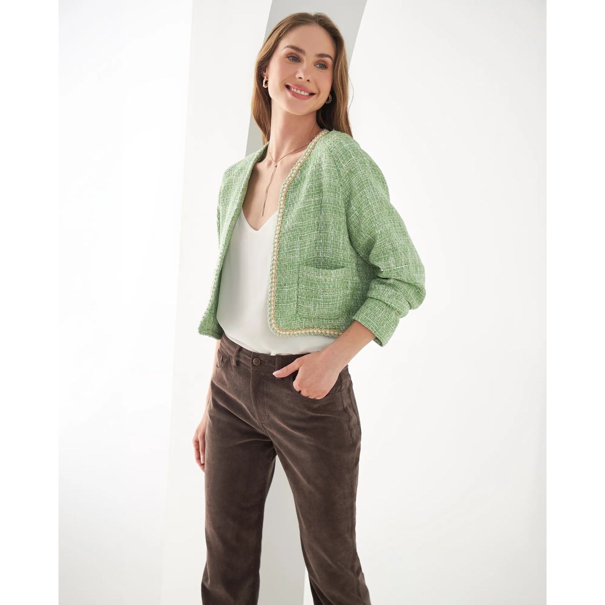 ESPRIT - Blazer Esprit Mujer con Detalles Brillantes