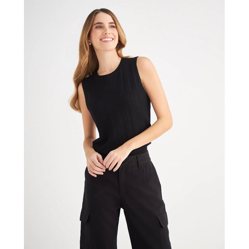 ESPRIT - Chaleco Esprit Mujer Detalles Desagujados