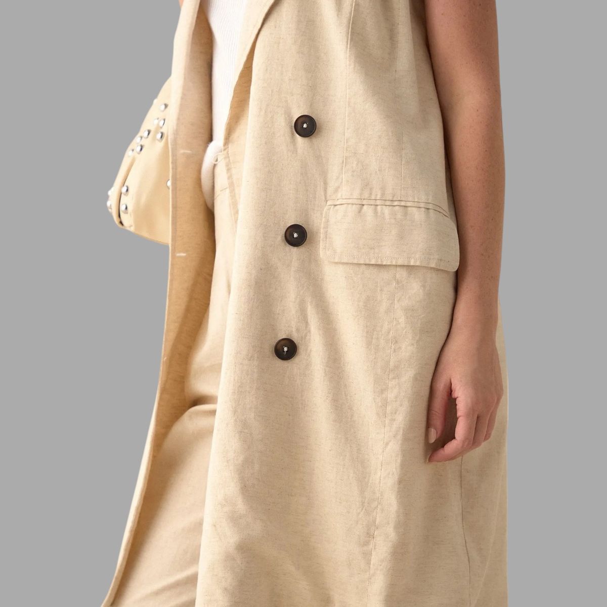 ESPRIT - Esprit Chaleco para Mujer Cuello de Solapa Elegante