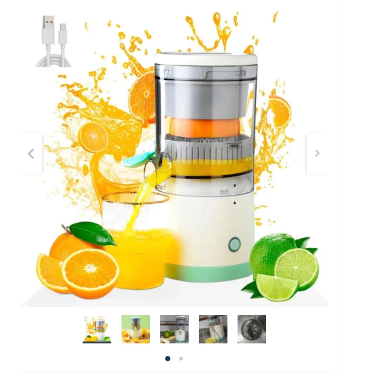 GENERICO - Exprimidor eléctrico para naranjas y citricos