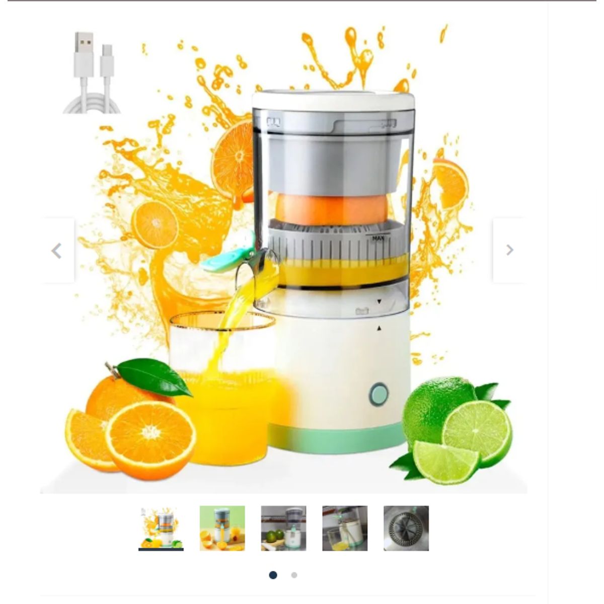 GENERICO - Exprimidor eléctrico para naranjas y citricos