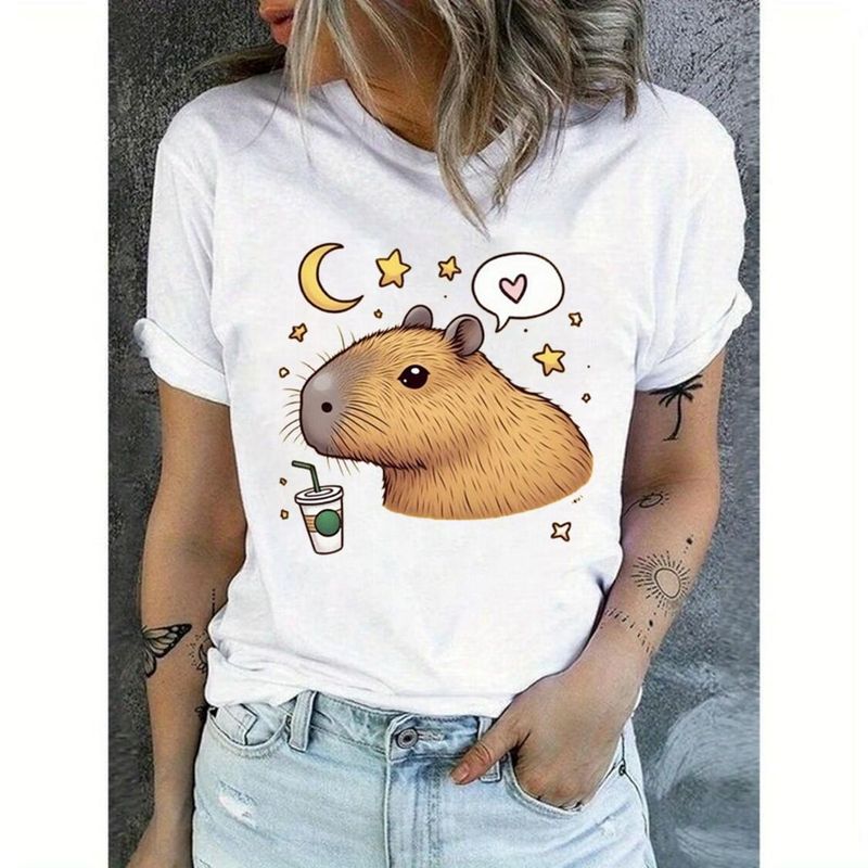 ISMI - Camiseta Capibara Estampado Ismi
