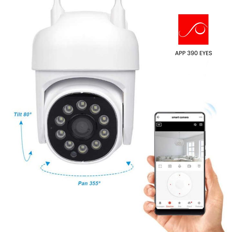 GENERICO - Cámara De Seguridad Para Exterior/interior Wifi 390 Eyes