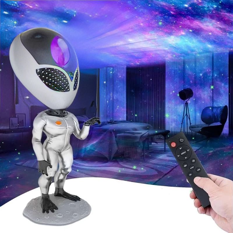 GENERICO - Lampara Aliens Star Proyector De Galaxia Nebulosa Imita Voz