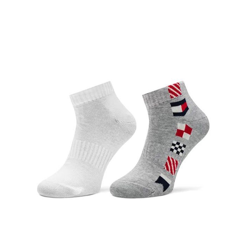 TOMMY HILFIGER - Pack gris de 2 medias tobilleros Tommy Hilfiger