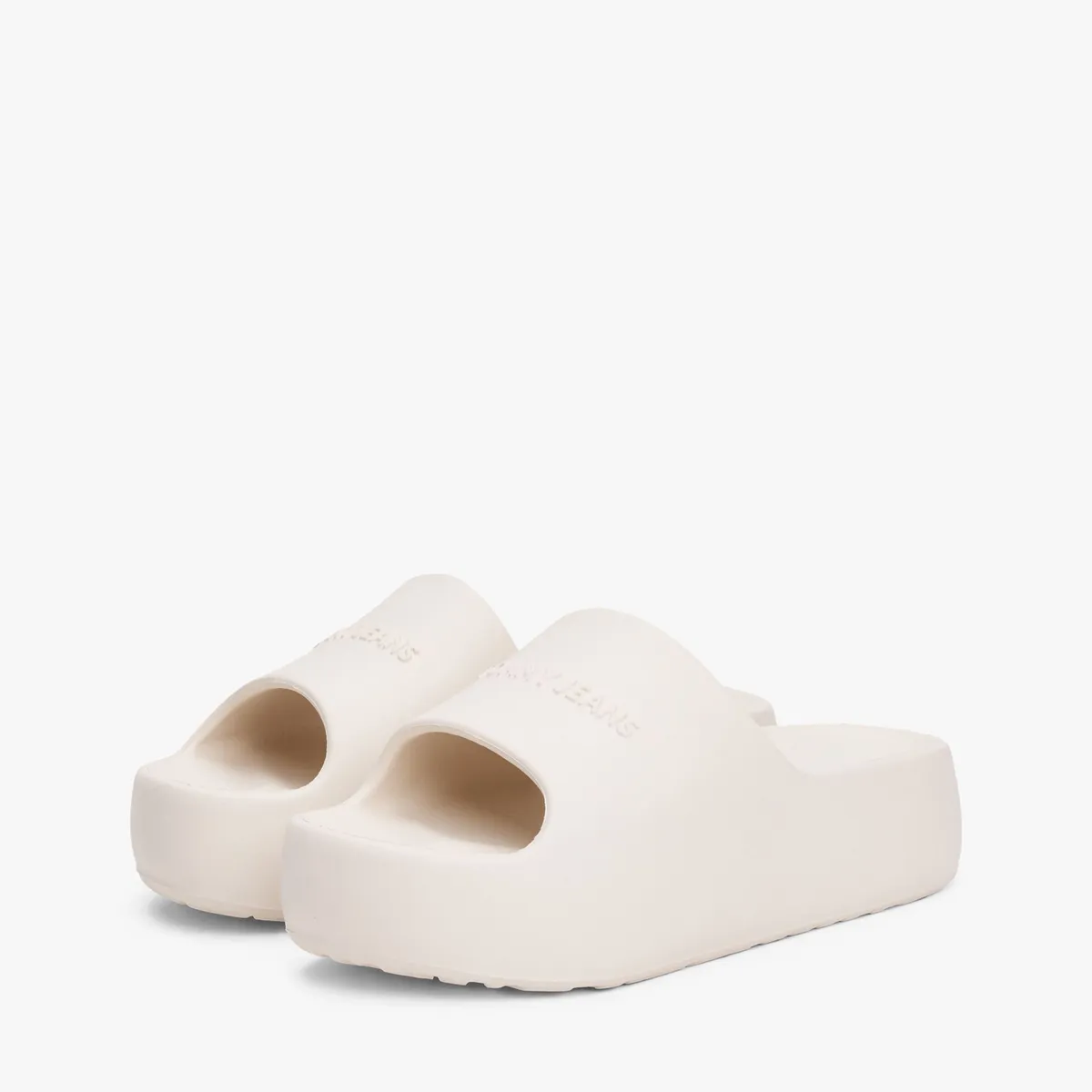 TOMMY HILFIGER - Sandalias Beige Con Plataforma Y Logo EN0EN02879ACG