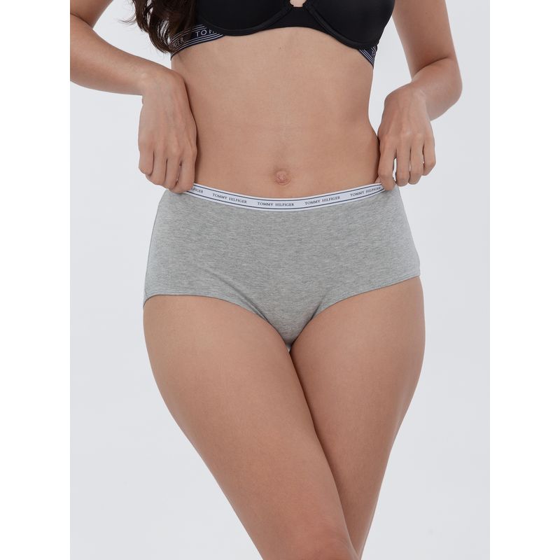 TOMMY HILFIGER - Brief Gris Clásico Con Logo En La Cintura RLF0316GY1
