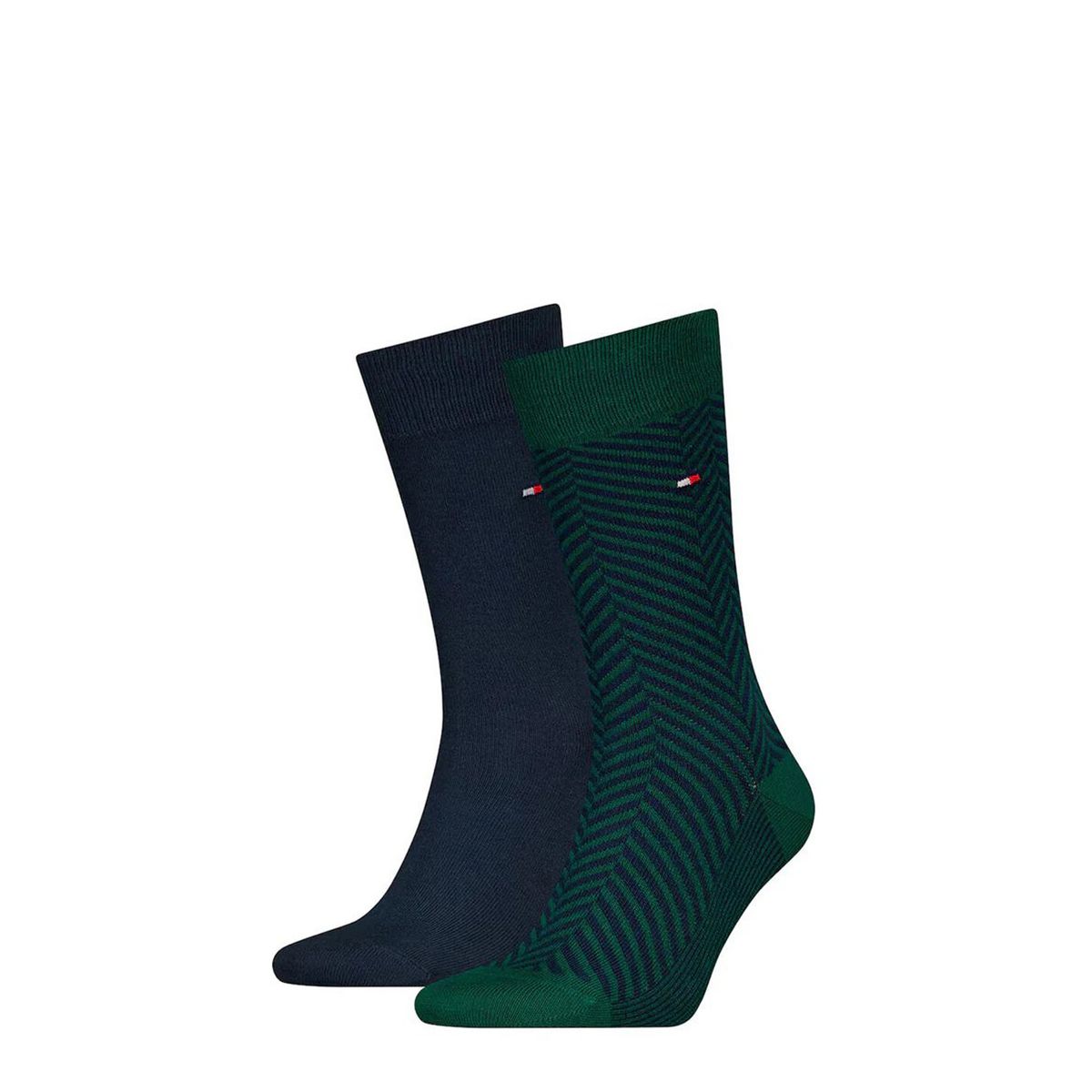 TOMMY HILFIGER - Pack azul de 2 pares de medias con logo Tommy Hilfiger