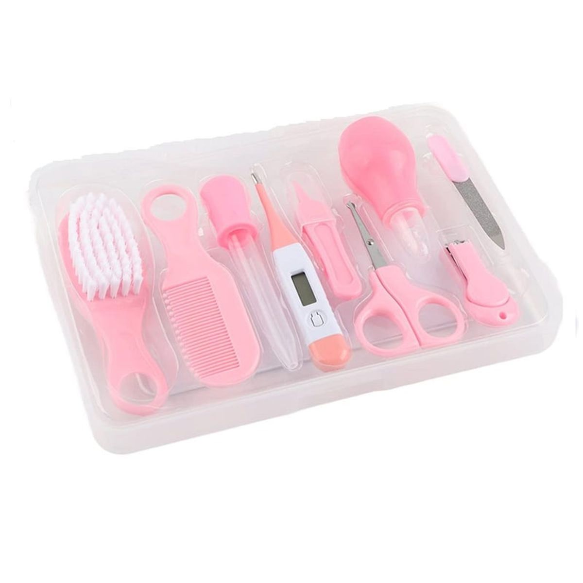 GENERICO - Kit De Aseo Cuidado Para Bebe 9 Piezas Rosado