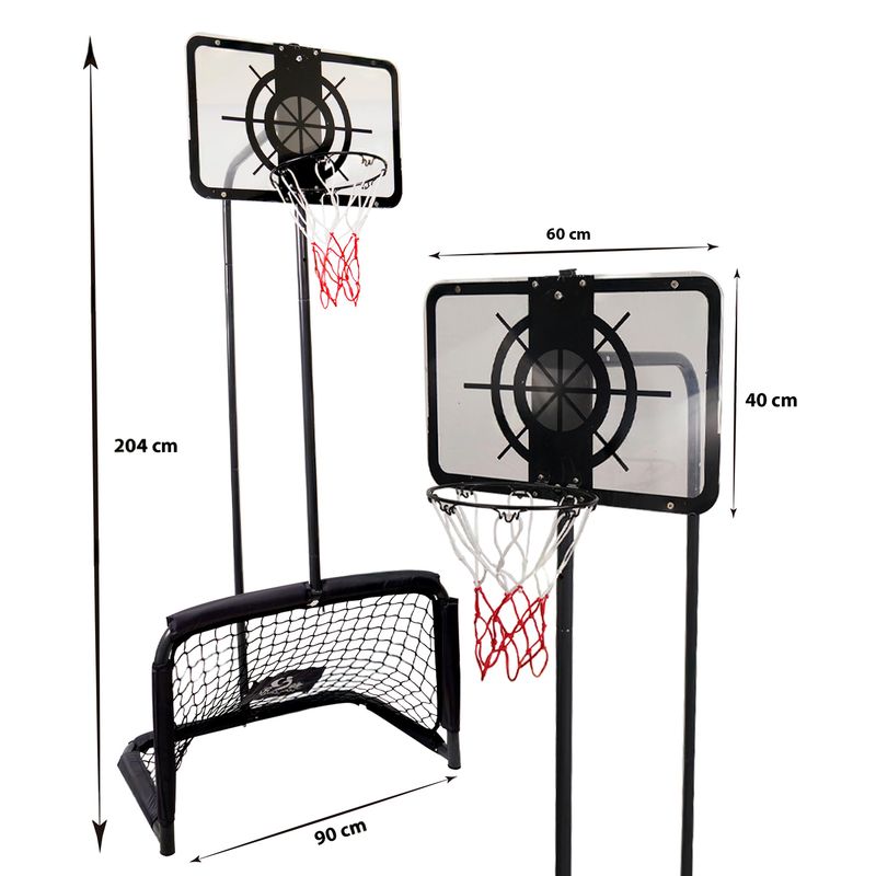 WONDER SPORT - ARO TABLERO DE BALONCESTO MAS PORTERIA DE FUTBOL PARA CANCHAS Y PISCINAS