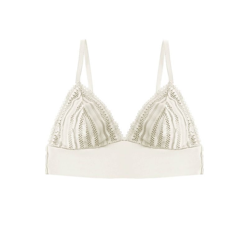 LILI PINK - Brasier copa triangular microfibra y encaje