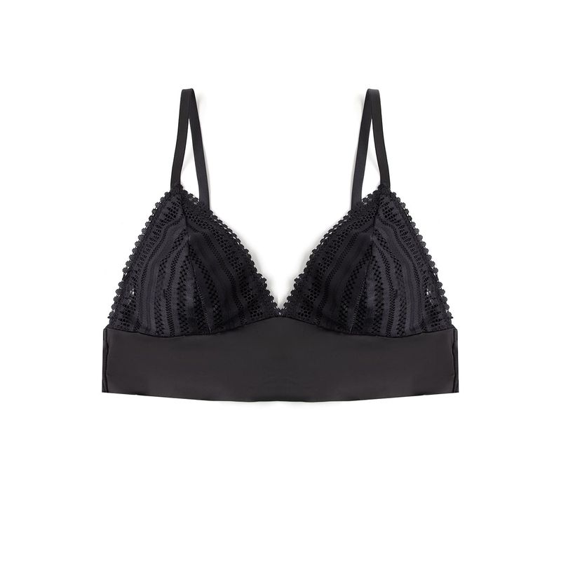LILI PINK - Brasier copa triangular microfibra y encaje