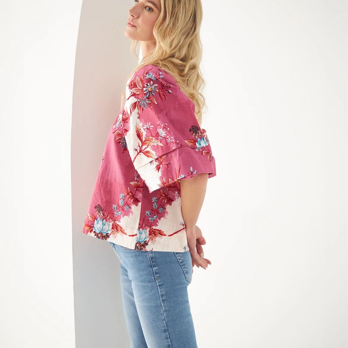 ESPRIT - Esprit Camisa para Mujer Escote Recto - Blusa para Dama Estampada