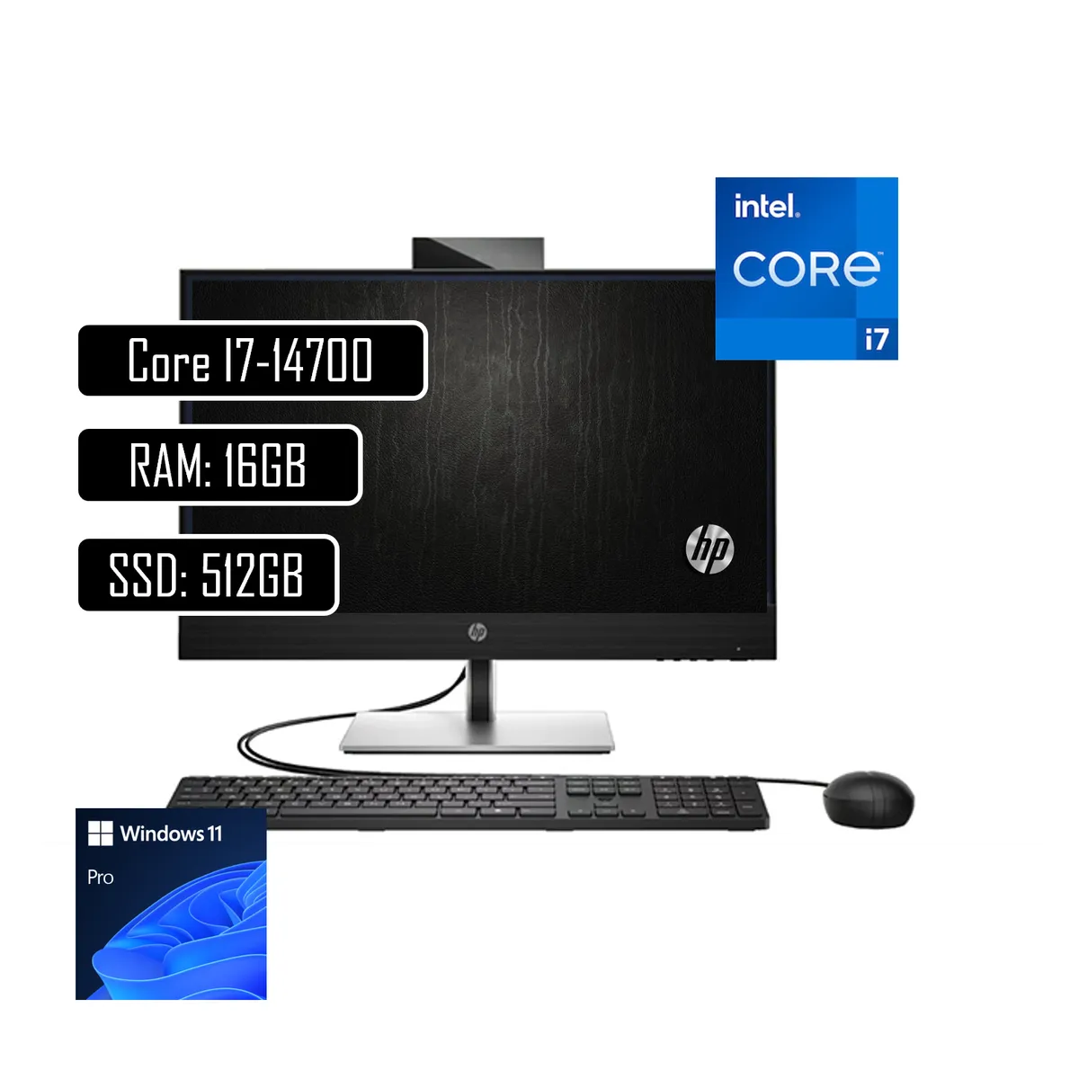HP - Todo En Uno Hp Intel Core I7-14700 Ram 16Gb Ssd 512Gb 23.8 Win11 Pro
