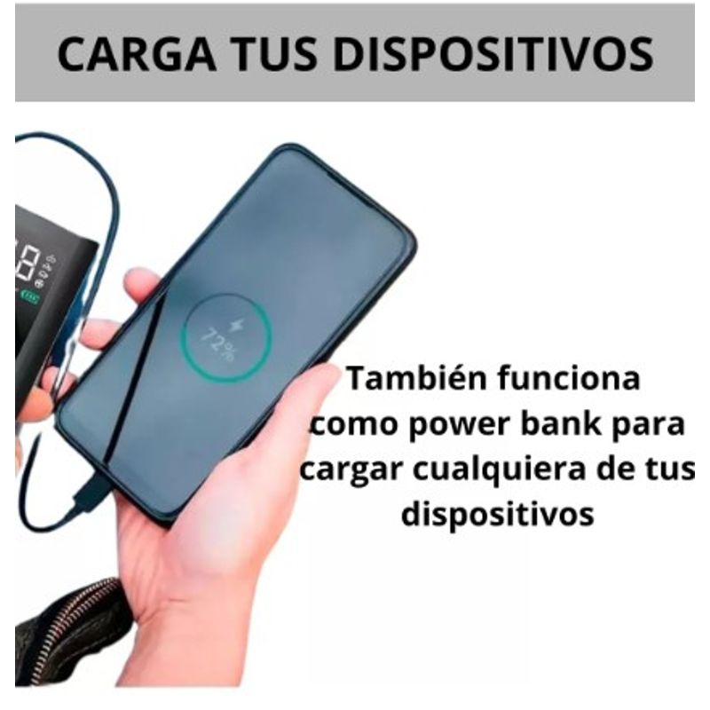 GENERICO - Compresor De Aire Para Llantas De Carro Portátil Power Bank