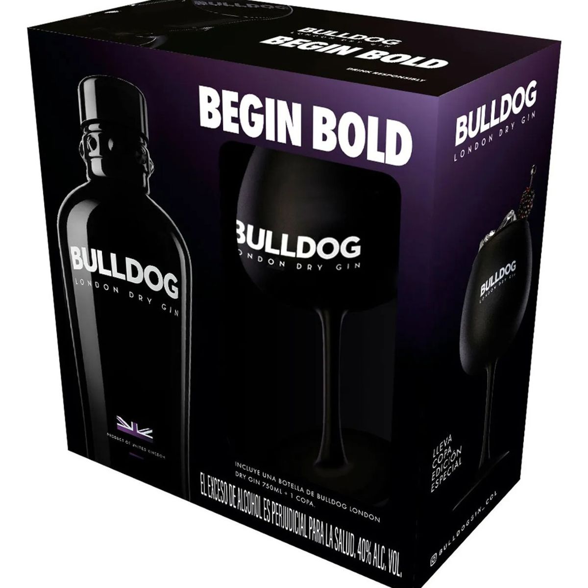 GENERICO - Estuche De Bulldog GIn London Dry 750ml + Copa