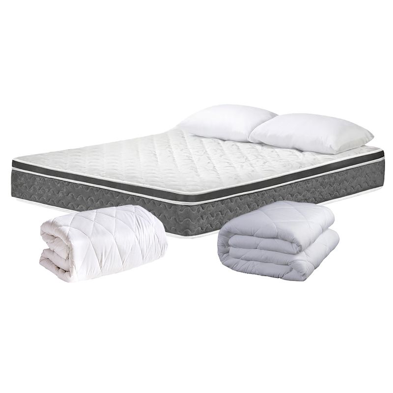 HIGH CLASS - Colchón Sencillo Cambridge + Almohada + Edredón + Protector