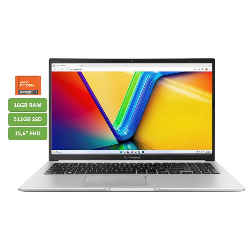 ASUS - PORTATIL ASUS - RYZEN 7 7730U - 16GB RAM - 512GB SSD - 15,6" FHD - MOD: M1502YA-NJ107 - COMPUTADOR