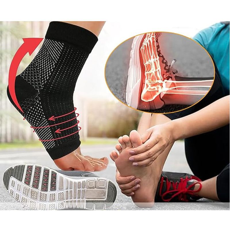 GENERICO - Calcetines Tobilleras de Compresión para Fascitis Plantar L-XL Blanco