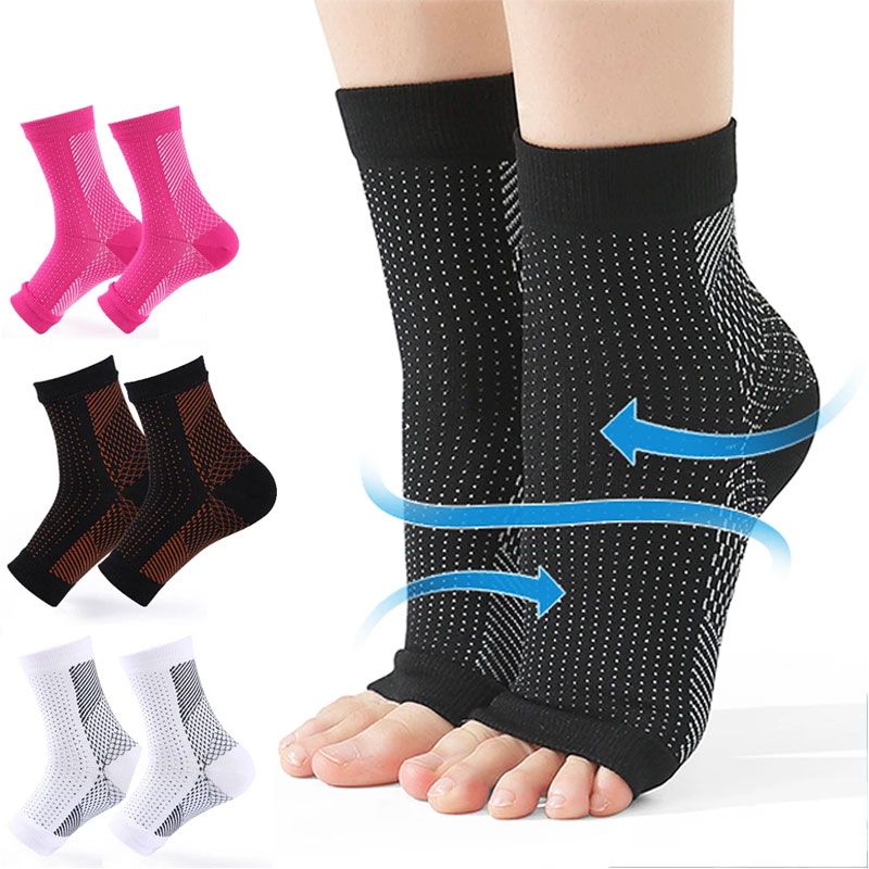 GENERICO - Calcetines Tobilleras de Compresión para Fascitis Plantar L-XL Beige