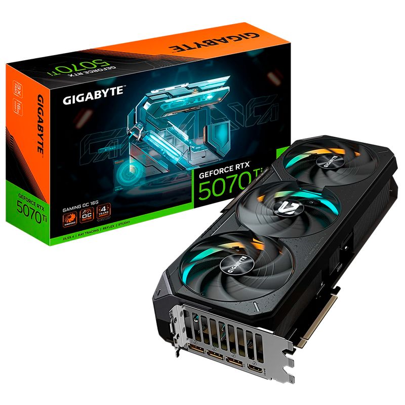 GIGABYTE - Tarjeta De Vídeo Gigabyte GeForce RTX 5070 Ti GAMING OC 16GB