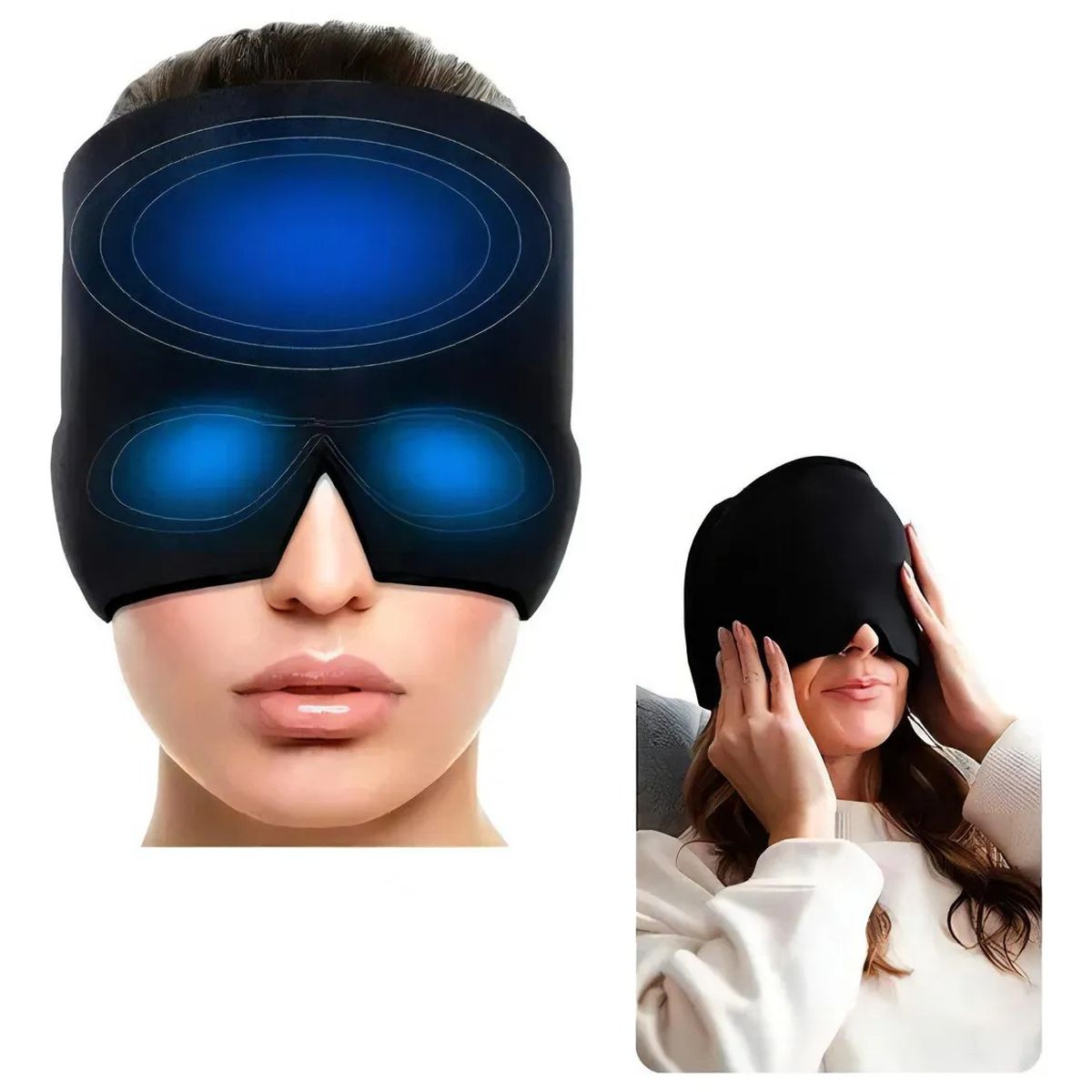 GENERICO - Gorro Para Migraña Alivio Compresa De Gel Frío Para Ojos