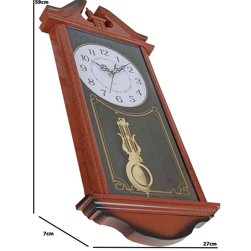 GENERAL - Reloj Pared Pendulo Decorativo Grande Estilo Madera