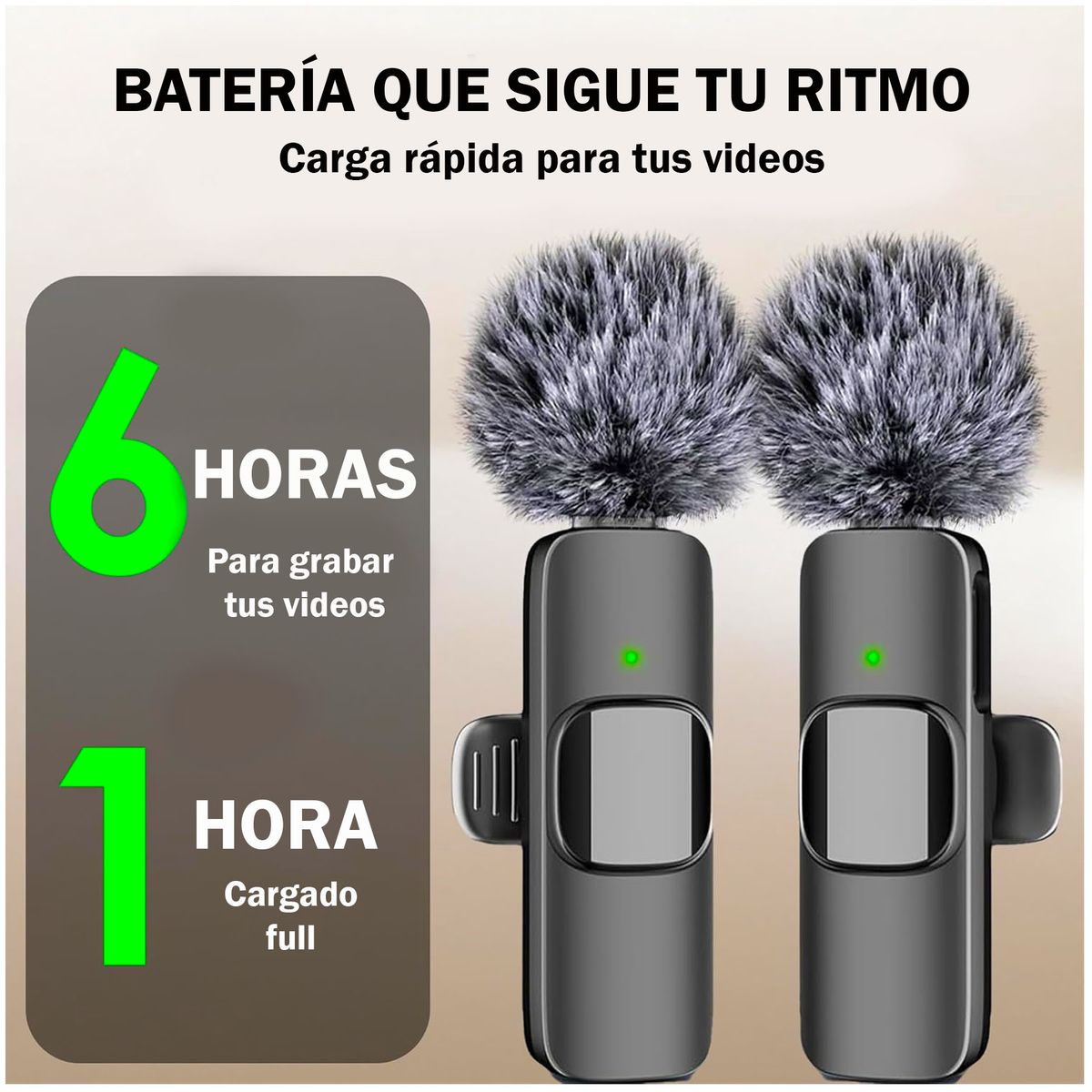 ONE PIXEL - Micrófono De Solapa Inalámbrico Con 2 Receptores Para Celular IPHONE