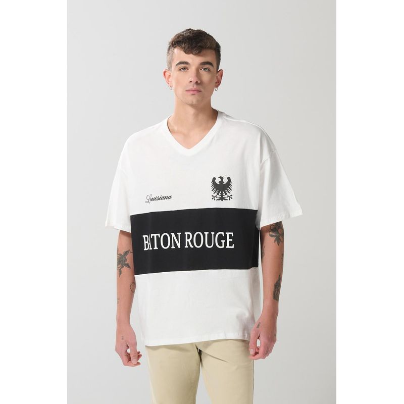 KOAJ - KOAJ Camiseta oversize para hombre manga corta en corte contra HOMBRE