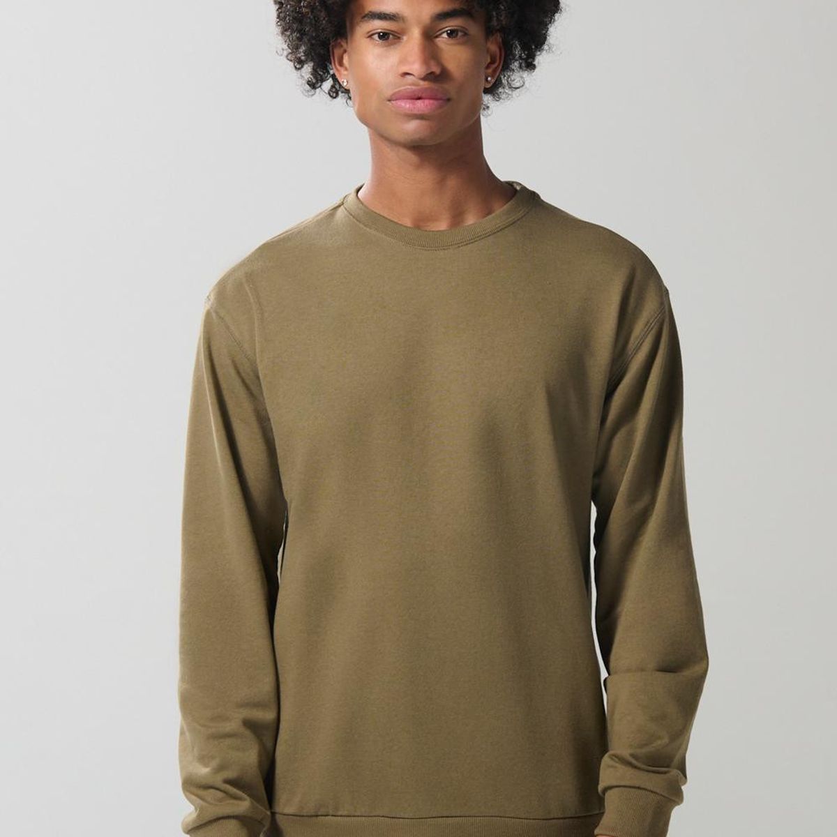 KOAJ - KOAJ Buzo manga larga unicolor con cuello redondo Hombre