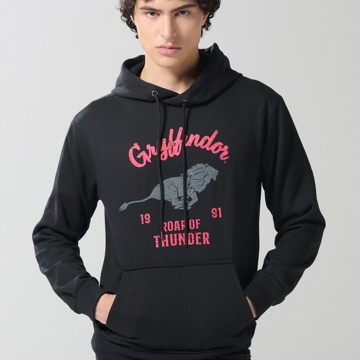 KOAJ - KOAJ Buzo capota con estampado en frente del Harry Potter Hombre