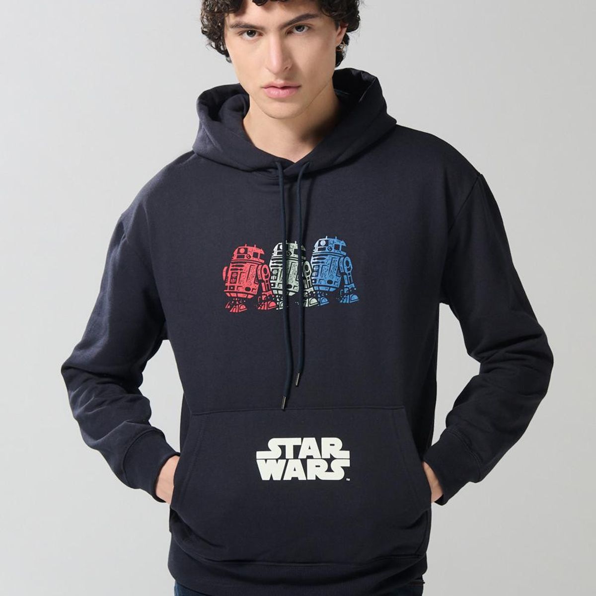 KOAJ - KOAJ Buzo azul intenso con diseño de Star Wars y capota Hombre