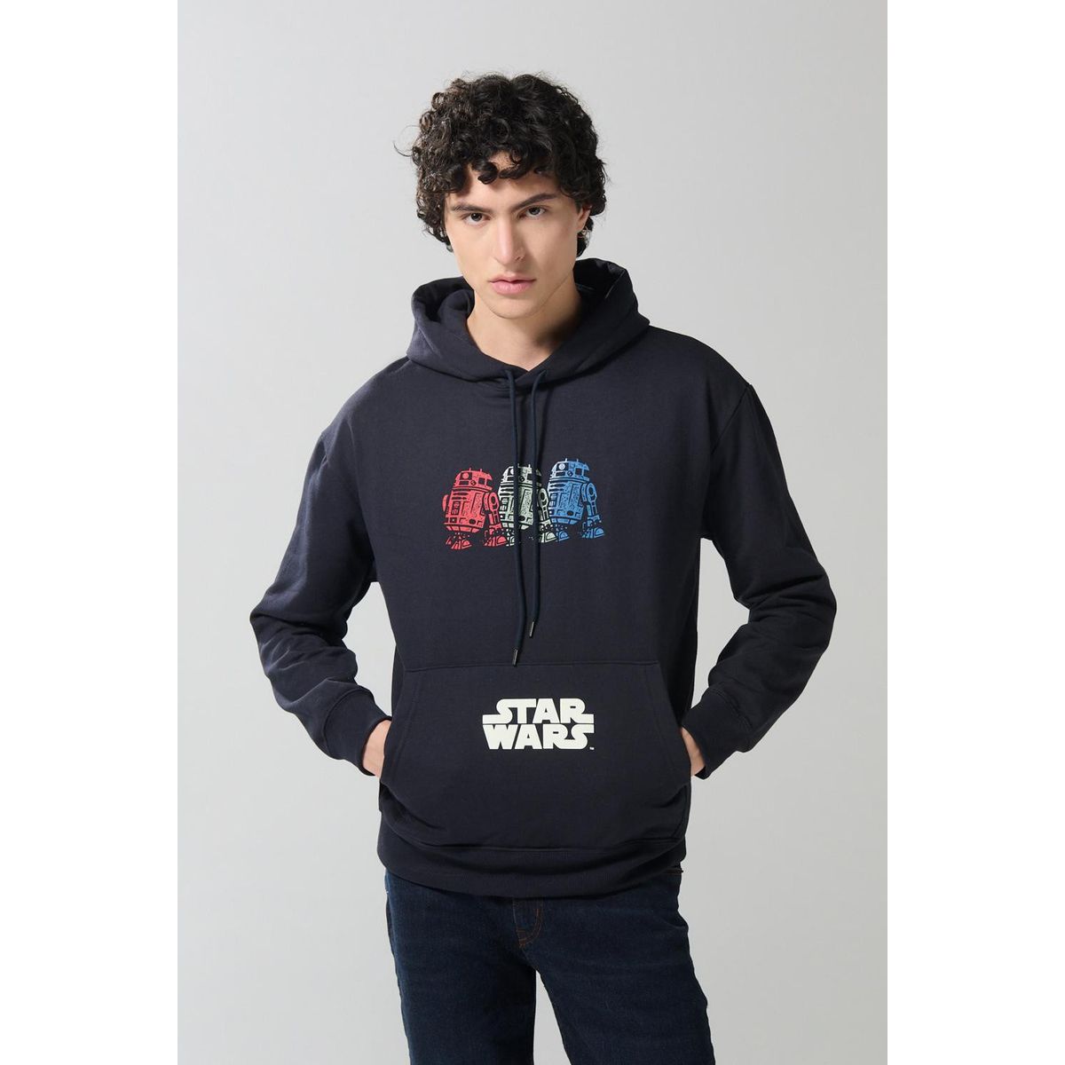 KOAJ - KOAJ Buzo azul intenso con diseño de Star Wars y capota Hombre