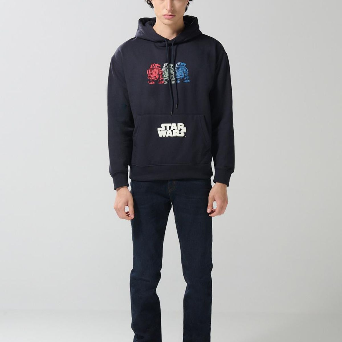 KOAJ - KOAJ Buzo azul intenso con diseño de Star Wars y capota Hombre